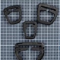 Miniatyrbild 4 av 10: 4st Webbing Rem Spänne Slider Fästelement 20MM 20mm