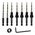 Miniatyrbilde 1 av 4: 9 STK Countersink Drill Bit Set Koniske Drill Bits Counter