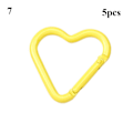 Miniatyrbillede 1 af 9: 5 stk Spring Heart-Ring Spænder Karabinhage 7 7 7
