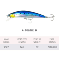 Miniatyrbillede 1 af 10: Minnow Fishing Lure Synkende Lure D D D