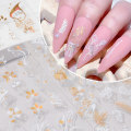Miniatyrbillede 3 af 10: Nail Stickers 3D Bronzing Flowers CJ-048 CJ-048