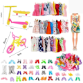 Pikkukuva 4 / 10: 1 Set Random Doll Vaatteet Asusteet Kengät Mekko 79PCS-A 79PCS-A
