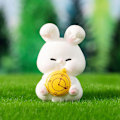 Miniatyrbillede 1 af 10: Bunnies Miniature Figurine 3D Rabbit Ornament 02 02 02
