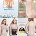 Miniatyrbillede 10 af 10: Cross Mesh Bælte Crossover Abdominal Formning SORT M Black M