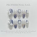 Miniatyrbillede 1 af 9: 10 Stk Pure Manual False Nail Aurora Håndlavede negle XS XS