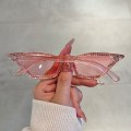 Miniatyrbilde 1 av 10: Cat Eye Solbriller Glitter Solbriller CLEAR PINK CLEAR PINK Clear Pink
