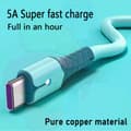 Miniatyrbillede 8 af 10: Hurtig Opladerkabel BLÅ 2M TYPE-C TYPE-C Blue 2MType-C-Type-C
