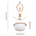 Miniatyrbild 2 av 8: Yogafigurer Yogaställningsskulpturer VIT C C White C-C