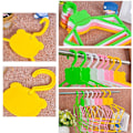 Miniatyrbillede 6 af 10: 5 STK Babytøjsbøjle i ét stykke tøjstativ GUL 5 STK 5 STK Yellow 5pcs-5pcs