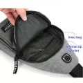 Miniatyrbilde 7 av 10: 1 Stk Brystveske Messenger Bag SORT-USB SORT-USB black-USB