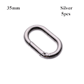 Miniatyrbild 1 av 10: 5st Fjäder Ovala Ringar Väska Bältesspännen SILVER 35MM Silver 35mm