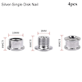 Miniatyrbillede 1 af 10: 4stk Kædehjulsskruer Kædekring Hjulbolt SØLV ENKELSKIVE Silver Single Disk Nail-Single Disk Nail