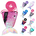 Miniatyrbilde 4 av 10: Mermaid Tail Myntpung Nøkler Pose Kortholder HVIT&FLERE FARGER White&Multicolor