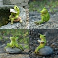 Miniatyrbillede 2 af 10: Figur Frøstatue C C