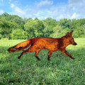 Miniatyrbillede 7 af 10: Fox Garden Stake Metal Ræve Have Decor A-40CM A-40CM A-40CM