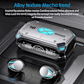 Miniatyrbilde 7 av 10: Bluetooth-hodetelefoner Trådløs Bluetooth 5.2 SVART black