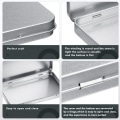 Miniatyrbilde 8 av 8: 2 stk Metall Rektangulær Oppbevaringsboks Jern Oppbevaringsboks 2 STK 2 STK 2 pcs
