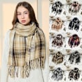 Miniatyrbilde 4 av 7: Cashmere klassisk rutete skjerf Overdimensjonert Tartan-skjerf F F F