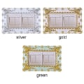 Miniatyrbilde 2 av 10: Dobbel Lysbryter Deksel Sokkel Surround Frame GULL gold