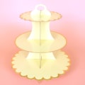 Miniatyrbilde 10 av 10: 3-lags cupcakestativ Papirkakeholder SVART 1 1 Black 1-1