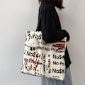 Miniatyrbillede 8 af 10: Kvinders taske med stor kapacitet Cute Style Canvas Tote Bag C C C