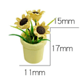 Miniatyrbillede 2 af 10: Miniatureplante Potteplanter Model GRÅ Gray