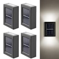 Pikkukuva 6 / 9: 4 KPL Aurinkoseinävalaisimet Puutarhavalaisin LÄMMIN VALKOINEN 4 KPL 4 KPL Warm white 4PCS-4PCS