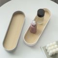 Miniatyrbillede 10 af 10: 1 stk Natbordsbakke Opbevaringsbakke Badeværelsesorganiseringsbakke White 1 Pcs-1 Pcs
