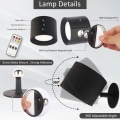 Miniatyrbilde 4 av 10: LED Vegglamper Lys Lese Nattlys SORT RGB SORT RGB Black RGB