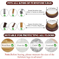 Miniatyrbillede 2 af 10: Møbelbrikker Møbelpuder BRUN 8STK 8STK Brown 8pcs-8pcs