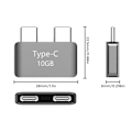 Pikkukuva 3 / 6: Type-C Splitter uros-naaras Dual USB C - USB C