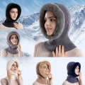 Miniatyrbillede 4 af 6: Balaclava Hat Plys Hat GRÅ Grey