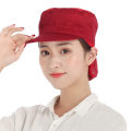 Miniatyrbillede 3 af 10: Work Hat Chef Cap WINE RED STYLE 2 STYLE 2 Wine red Style 2-Style 2