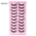 Miniatyrbillede 1 af 10: 10 par klyngevipper ligner extensions DIY10-1 DIY10-1 DIY10-1