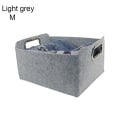 Miniatyrbild 1 av 10: Filt Förvaring Korg Kläder Organizer Diverse Container LIGHT Light grey M