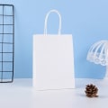 Miniatyrbillede 5 af 10: Papir Festtasker Slikpose HVID white