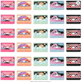 Miniatyrbillede 1 af 4: Retro Flatback Beads Musikkassette Tape Charm Beads Cassette