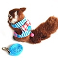 Miniatyrbilde 8 av 10: Stripe Kjæledyr Bryststropp Bowtie Selevest RØD M M Red M-M