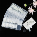 Miniatyrbilde 9 av 10: 100 stk/boks falske negletips Kiste falske negler CLEAR-100STK-BOKS Clear-100PCS-Box