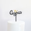 Miniatyrbillede 1 af 9: 5 stk Cake Topper Happy Graduation 3 3 3