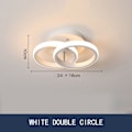 Pikkukuva 1 / 10: LED-lamppu kattovalaisin VALKOINEN DOUBLE CIRCLE DOUBLE CIRCLE White Double Circle-Double Circle