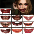 Miniatyrbillede 1 af 6: 10 stk Halloween Tattoo Stickers Mund Tatoveringer Halloween