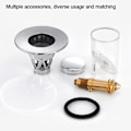 Miniatyrbild 8 av 10: Pop Up Dräneringsfilter Plugg Bult Fjäder GULD gold