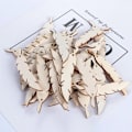 Miniatyrbillede 7 af 8: 40 stk. laserskåret træfjer hængende ornamenter 40Pcs