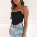 Miniatyrbilde 9 av 10: Ermeløs Top Off Shoulder Corset RED S red S