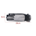 Miniatyrbillede 2 af 9: 2 Stk Dot Print Tyl Handske Sort Hvid Mesh Handske 3 3 3