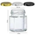 Miniatyrbilde 2 av 10: Glass Honningkrukker Honningflasker GULL gold
