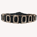 Miniatyrbillede 4 af 9: Bling Bling Diamond bælte Rhinestone spænde linning SORT black