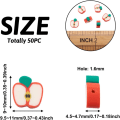 Miniatyrbillede 3 af 6: 200 stk. Polymer lerperler Æbleform Slice Spacer Beads