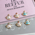Miniatyrbillede 5 af 5: 30 STK Emalje tekande Charms Kaffe Te Kedel Pot Charms Legering